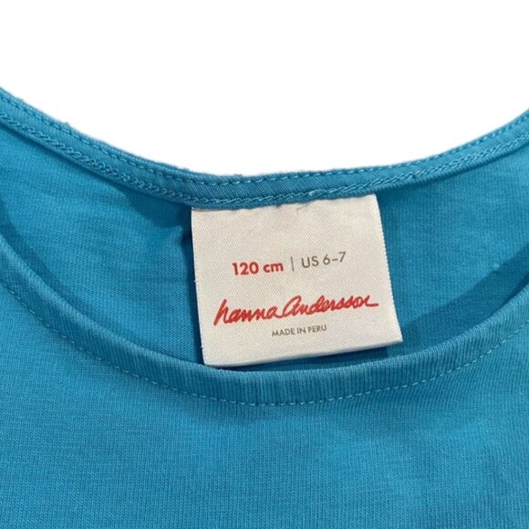 Hanna Andersson Sz 120 (6-7Y) Blue Dress - Picture 6 of 6